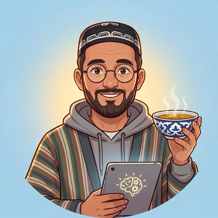Mr Gurubek choy va planshet bilan